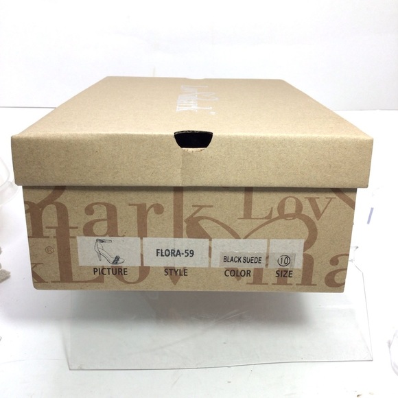 Lov Mark Black Suede Open Toe Heeled Sandals - Picture 12 of 12